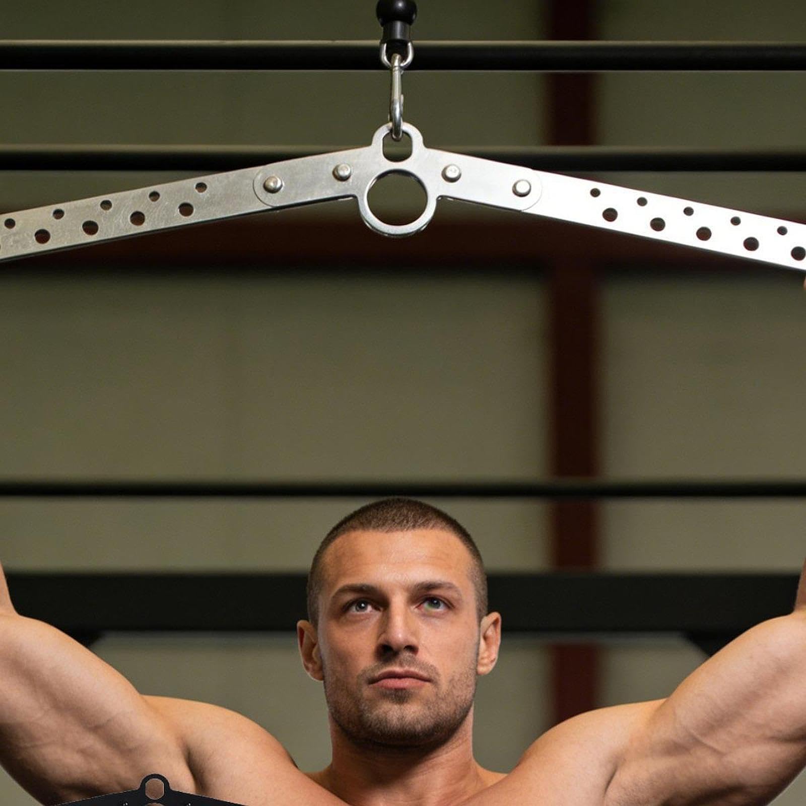 Oshhni Barra de Polea LAT Multifunción para Máquina de Poleas, Ideal para Entrenamiento de Musculación en Interiores.