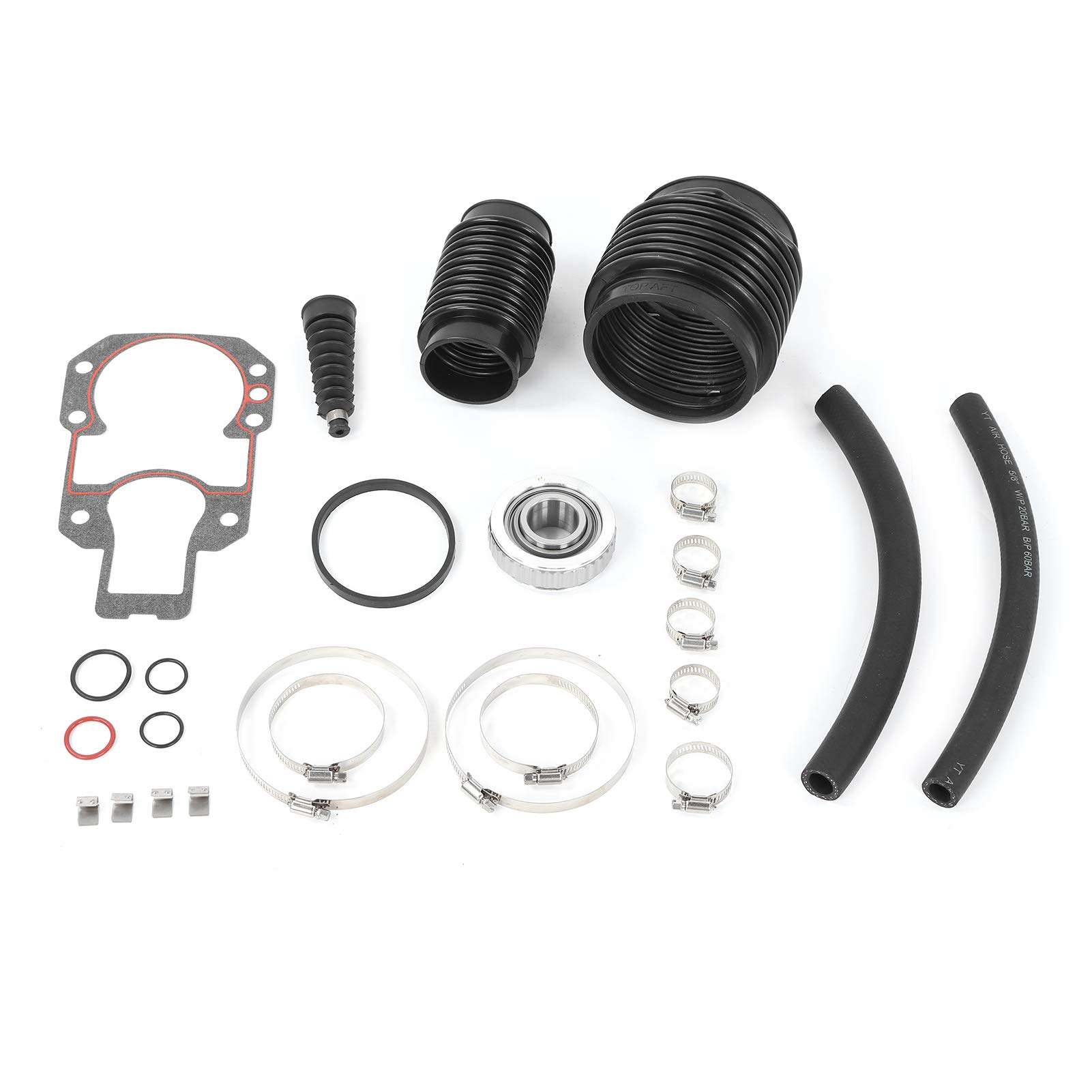 Kit di Riparazione per Poppa con Soffietto Fuoribordo per Mercruiser Alpha One Gen 1 1977-1990 - Acciaio Inossidabile e Gomma di Grado Marino con Installazione Semplice