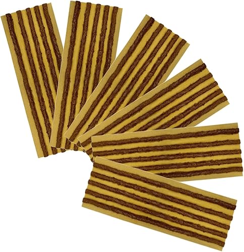 PAX Kit de 30 tapones de reparación de neumáticos marrones de 8 pulgadas, tira de sellado sin cámara para reparación de pinchazos, cuerda de sellado