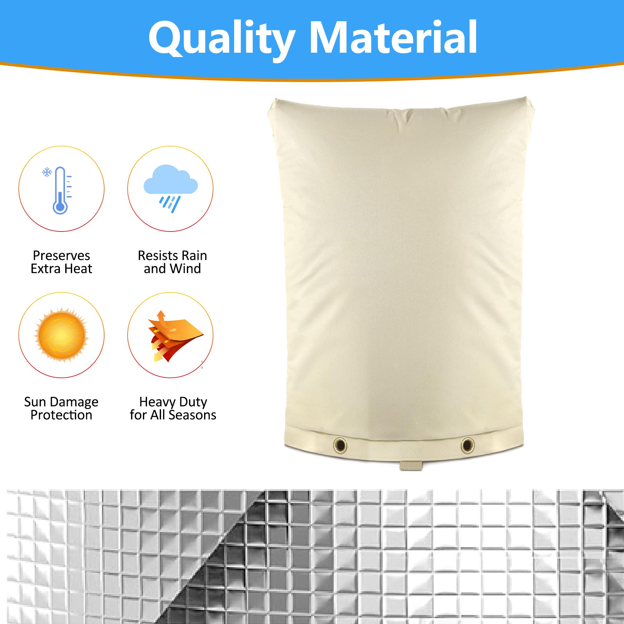 BANGIE Backflow Preventer Insulation Cover | 5 Layers of Protection Preventer Cover Insulated Pouch | Double Wall Cotton Winter Water Well Pump Covers Sprinkler Valve Cover Insulated (14"W x 19"H)