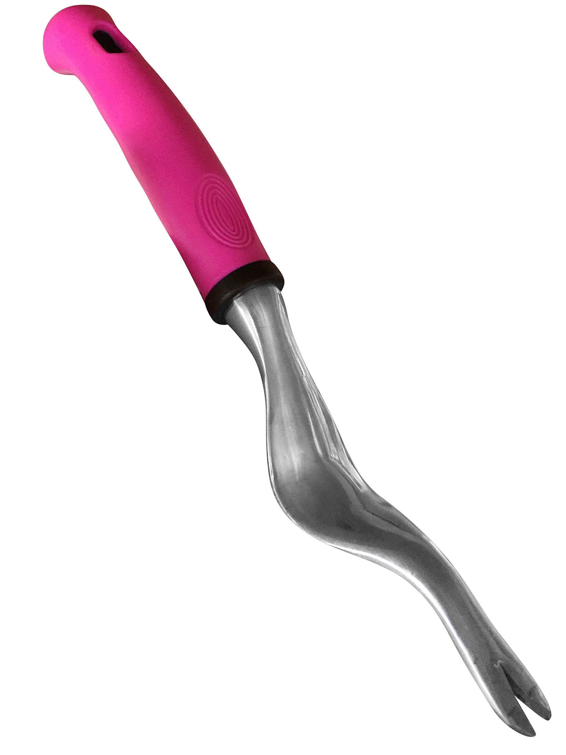 Pink Hand Weeder with Ergonomic Handle - Weed Puller for Planting, Weeding, Flower and Vegetable Care in Yard | Rust Resistant