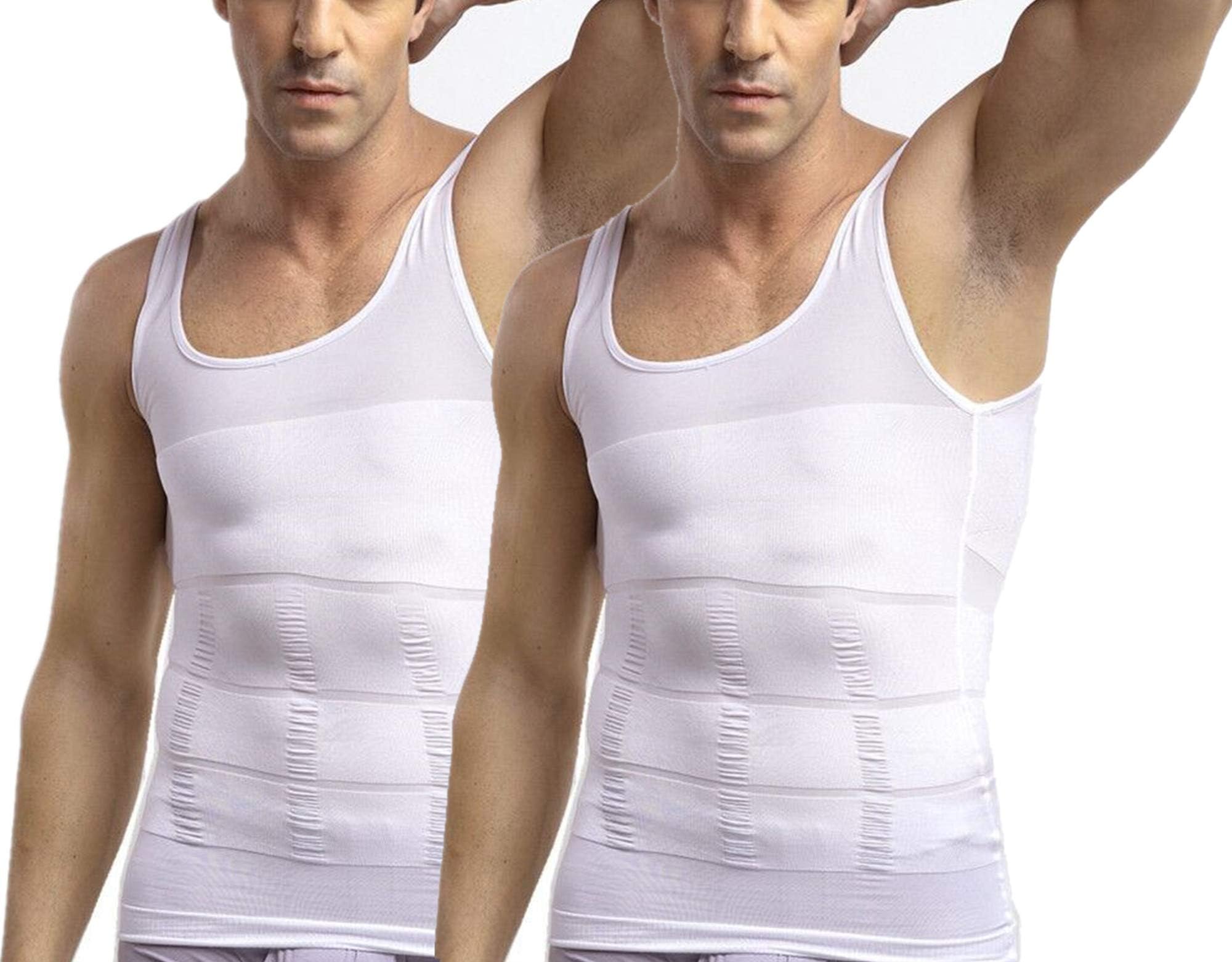 Mens Slimming Body Shaper Vest Shirt, Compression Muscle Tank