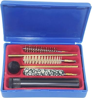 Motanar 9mm Pistol Cleaning Kit Set Pocket Size Hand Gun Bore Brush for Cal.38/357/9mm Pistol Cleaning Blue