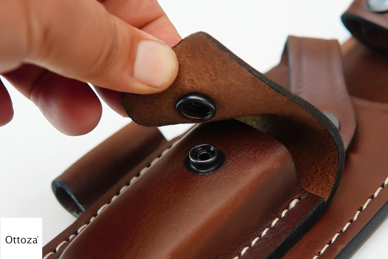 Ottoza TOP GRAIN Leather Knife Sheaths for Fixed Blade Knives, Leather Knife Sheath for Belt, Leather Knife Holster Belt Knife Holder, Vertical Knife Sheath for Belt No:207