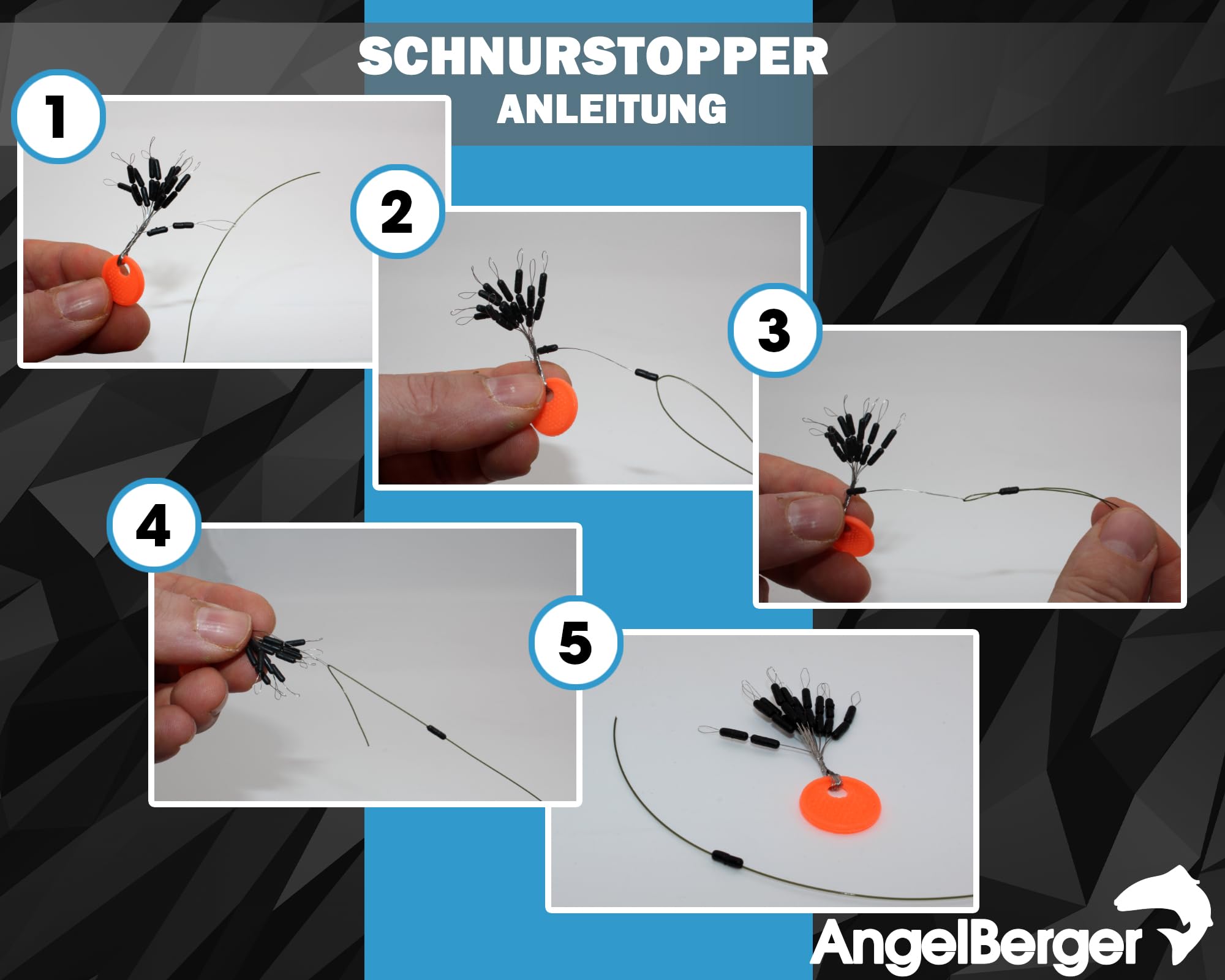 Angelshop Berger - Juego de anillas para cebo (silicona)