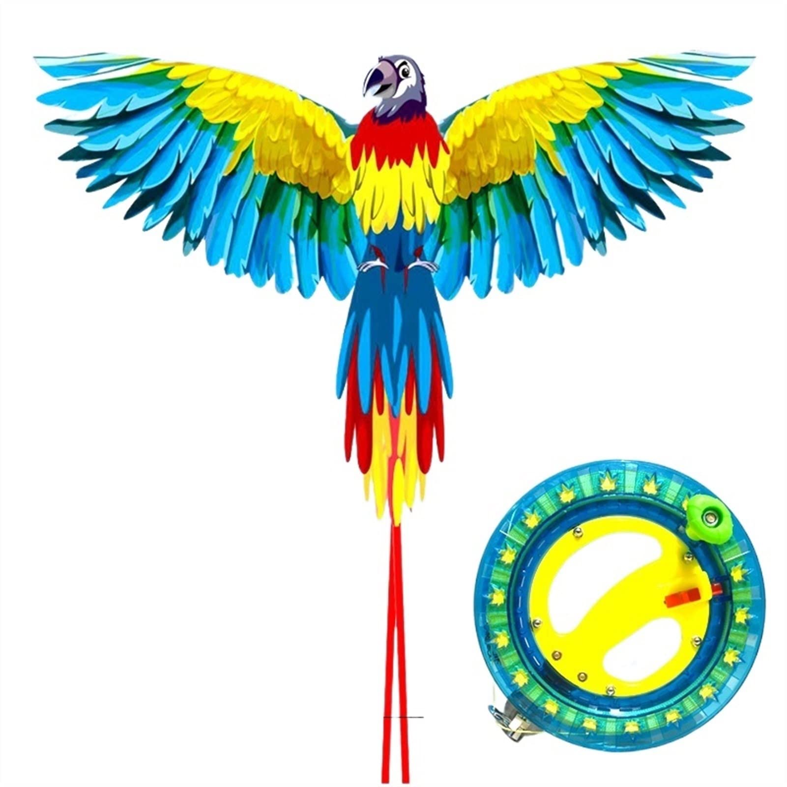 Cometa para niños, cometa de loro, cometa para adultos, fácil de volar, deportes al aire libre, cometas pequeñas, cometa colorida