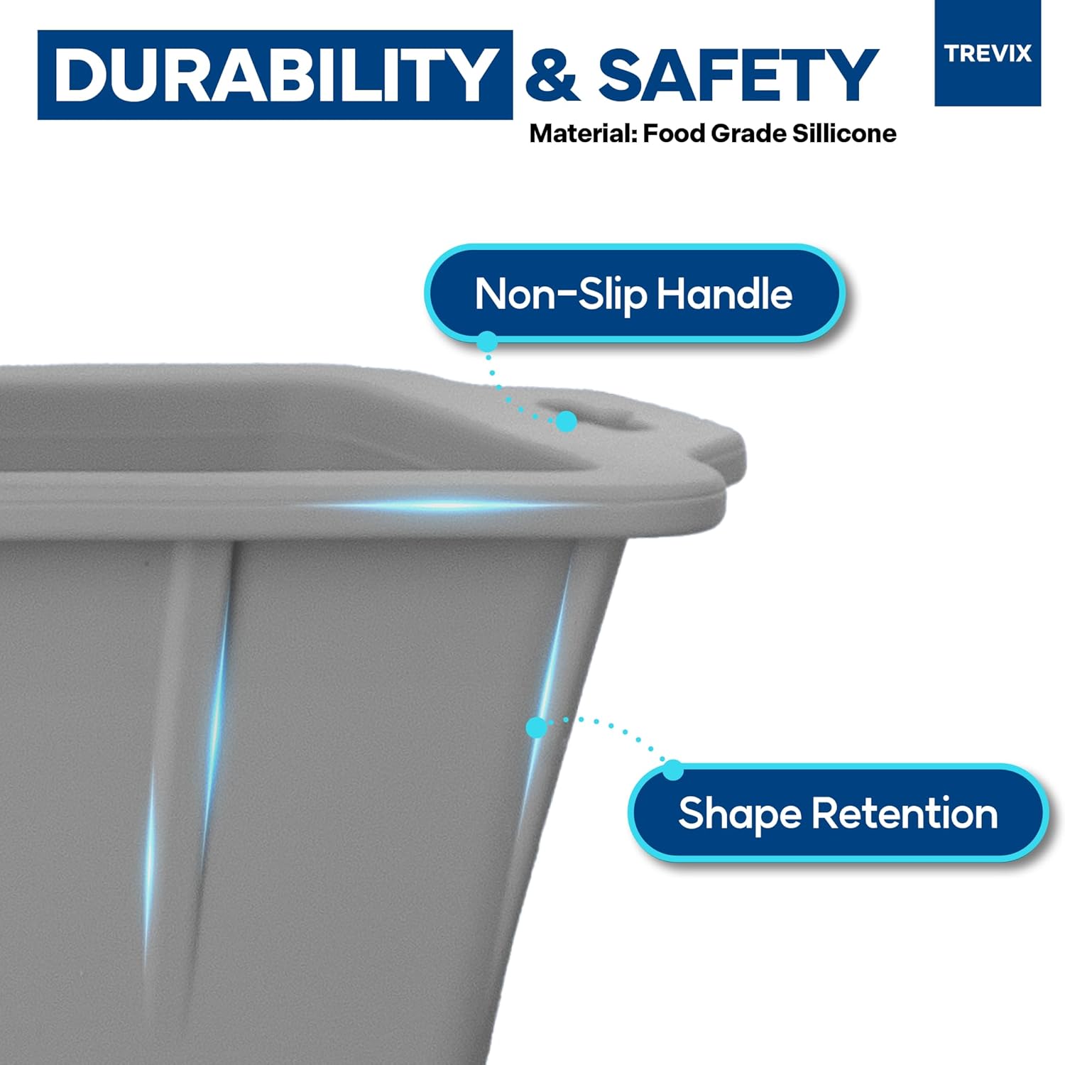 XL Ice Block Mold for Cold Plunge (4 PCS) - Can Make 18 LBS Ice Cube, Reusable Ice Cube Trays for Indoor & Outdoor (Gray)