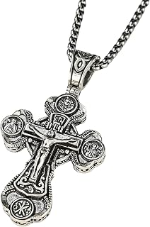 Sterling Silver Cross Necklace for Men Women