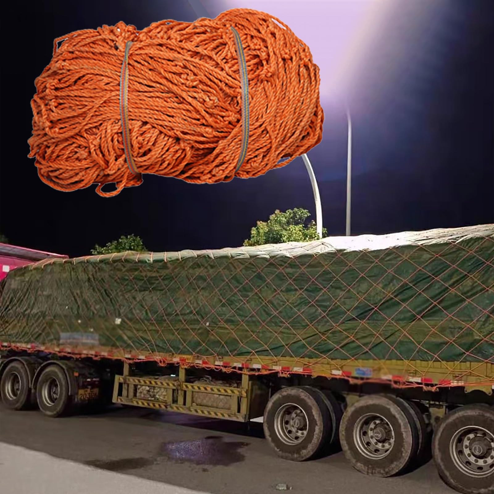 Red Maletero Remolque Seguridad Red de transporte de carga para portaequipajes de techo extra grande de alta resistencia, resistente a desgarros, resistente a la intemperie, 6 m 7 8 9 10 12 14 16 18 m