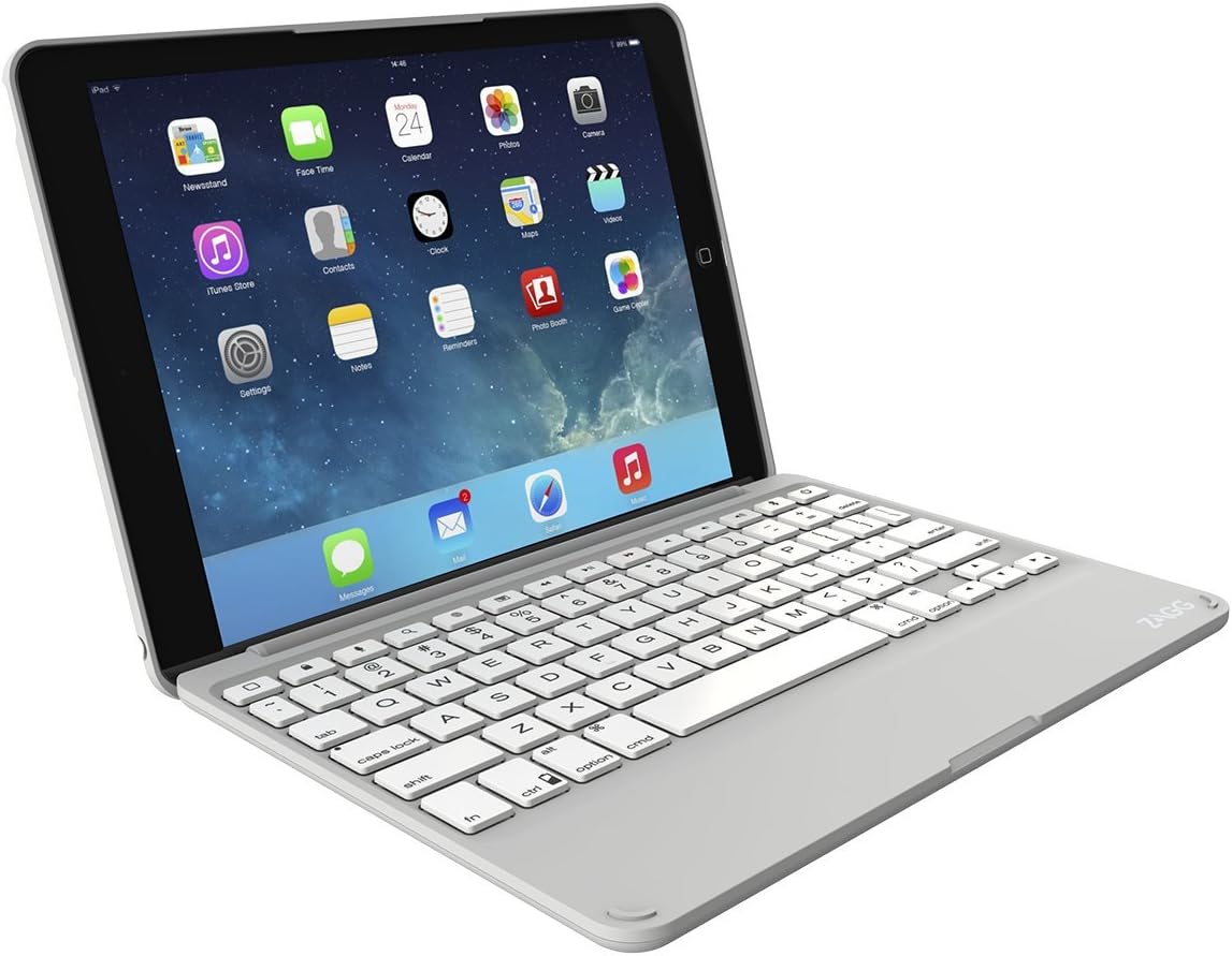 ZAGG Folio Case Hinged Keyboard for iPad Air 2, White (ID6ZFN-WW0)