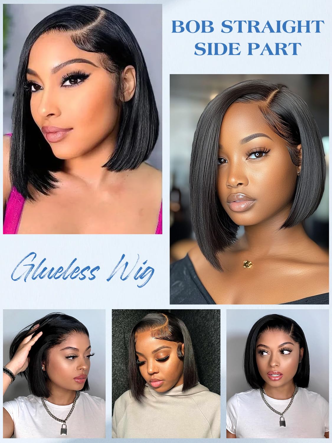Bob Straight Wig with Glueless Wear-and-Go Design