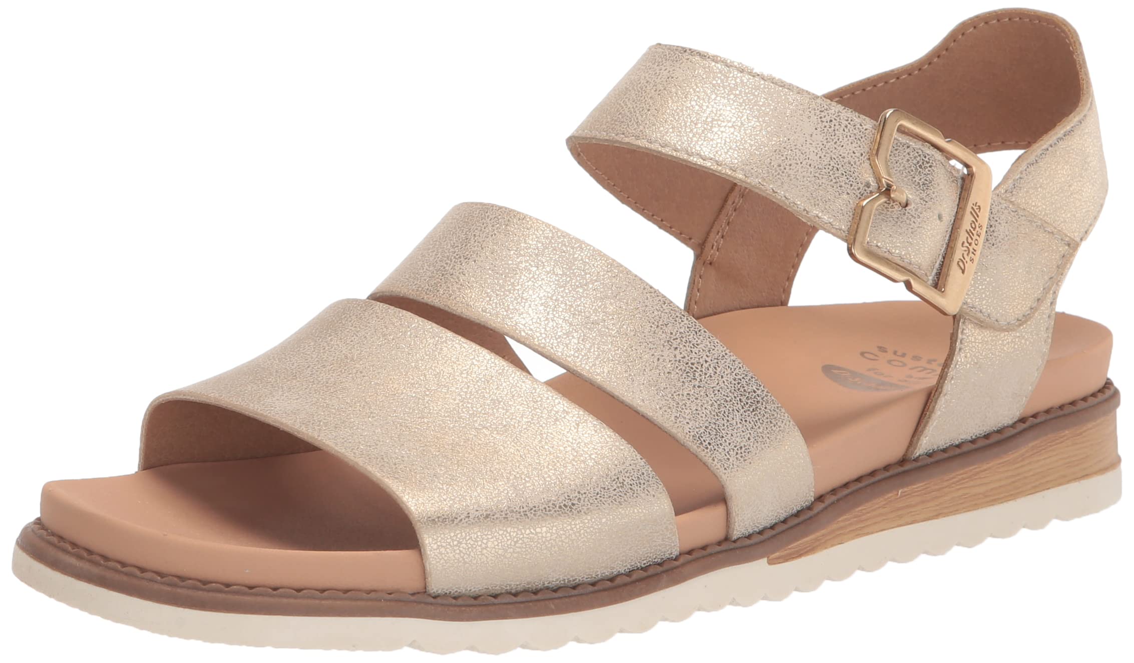 Dr. Scholl's womens Island Glow Strappy Flat Sandal