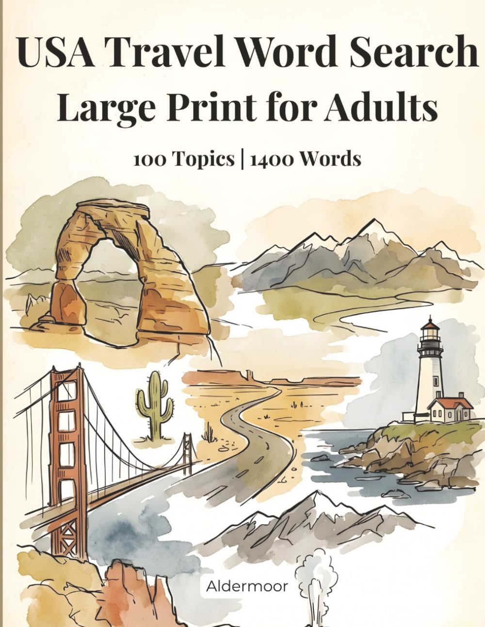 USA Travel Word Search Large Print for Adults: 100 Large Print Puzzles Featuring Iconic American Destinations, Landmarks, and National Parks