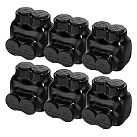 Vista 13 de Conector multigrifo aislado de 2 puertos 4-14 AWG de aluminio a cobre, conectores de alambre de aluminio de entrada de un solo lado, hexagonal Allen