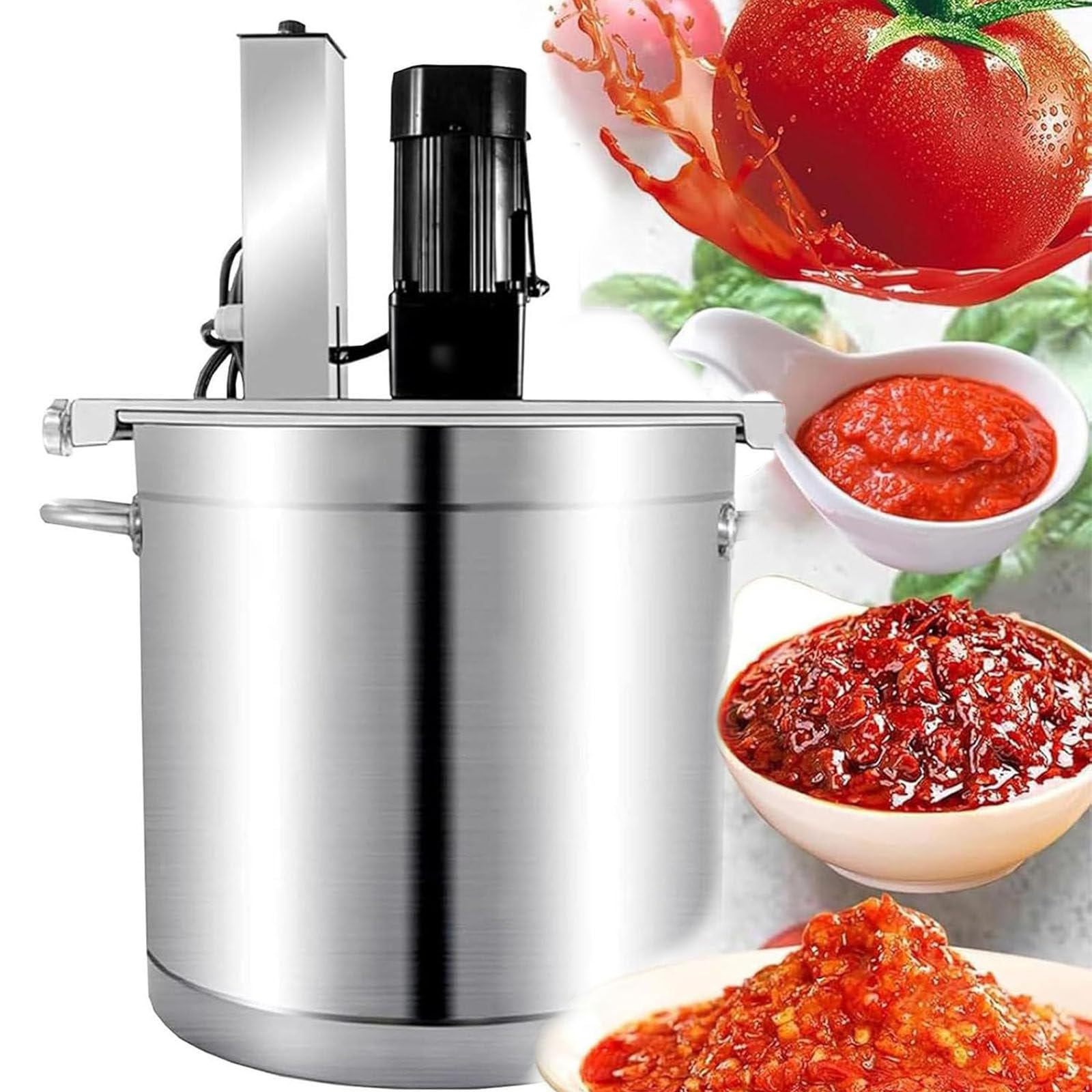 GLJTUO Electric Mixer Machine, for Jam Sauce, Commercial Automatic Stir, Automatic Food Mixer Pot Stirrer Mixer, Automatic Jam Blender, With 4-Blade Mixing Scraper 20L,20L