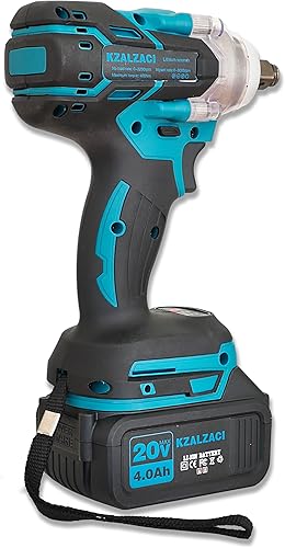 Miniatura 6 de Llave de impacto inalámbrica de 1/2 pulgada, par máximo de 300 pies-libras, motor sin escobillas, 2 baterías de iones de litio de 20 V 4.0 Ah,