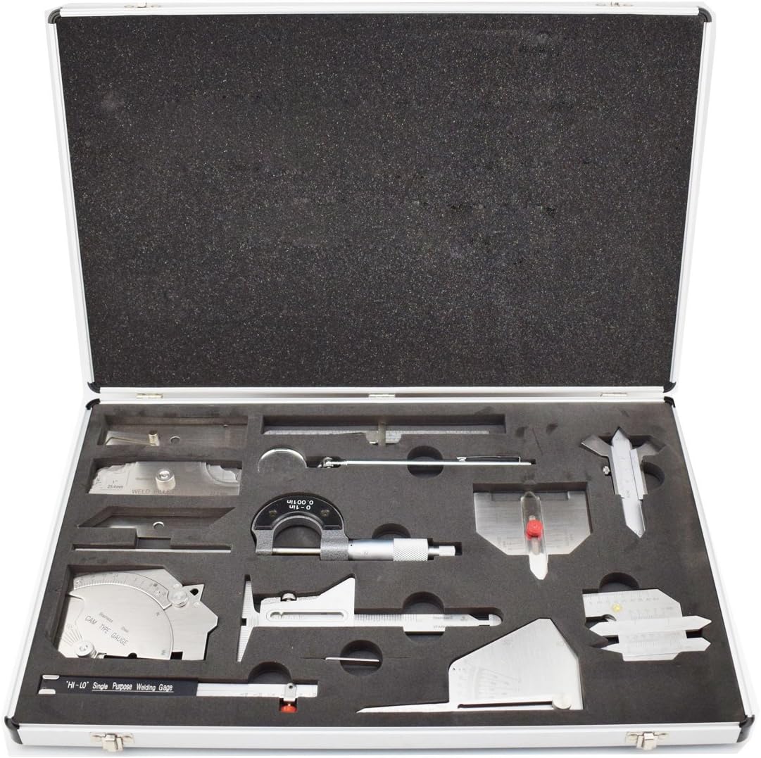Welding Gauge Tool Kit Welding Measure Gauge Test Ulnar Welder Inspection 15pcs in One Box