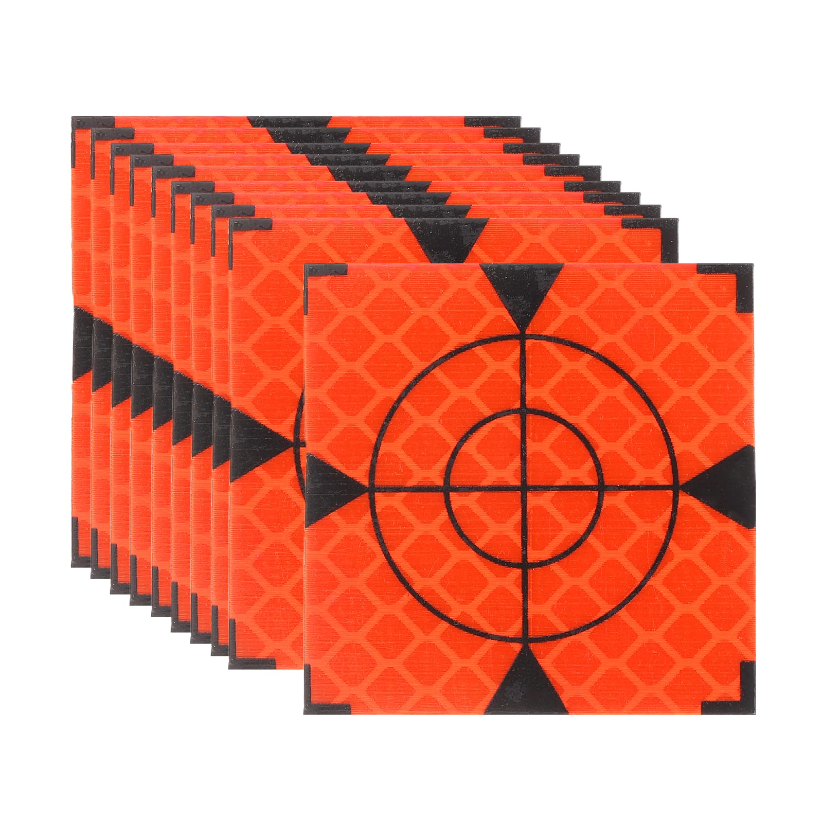 PATIKIL Survey Reflector Target (40x40mm, Red)(100 Pcs) Self-Adhesive Reflective Sheet Surveying Target Mark Tape, Suit for Total Station/Ship Inspection/Tunnel Measure