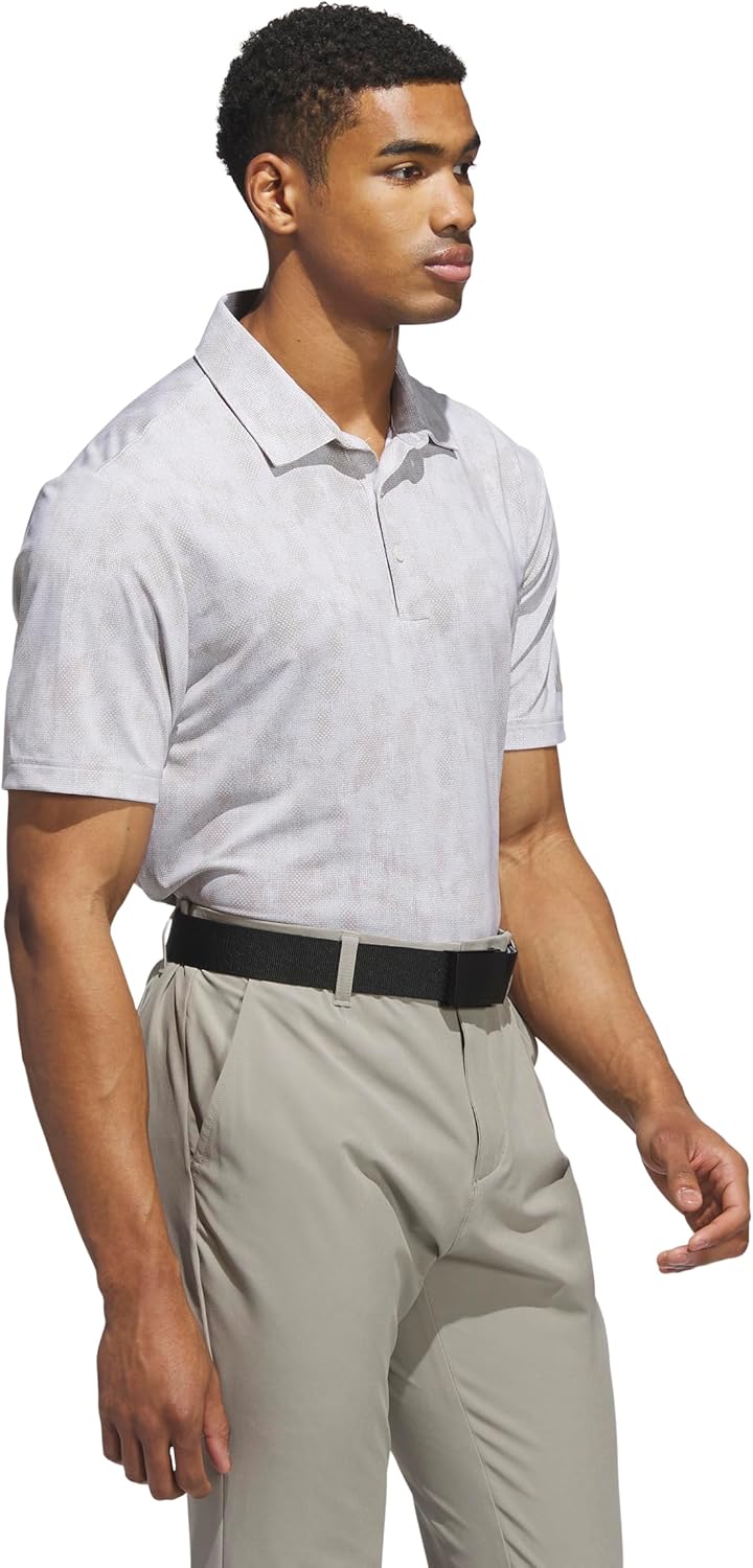 adidas Mens Ultimate365 Textured Print Polo Shirt - Image 2