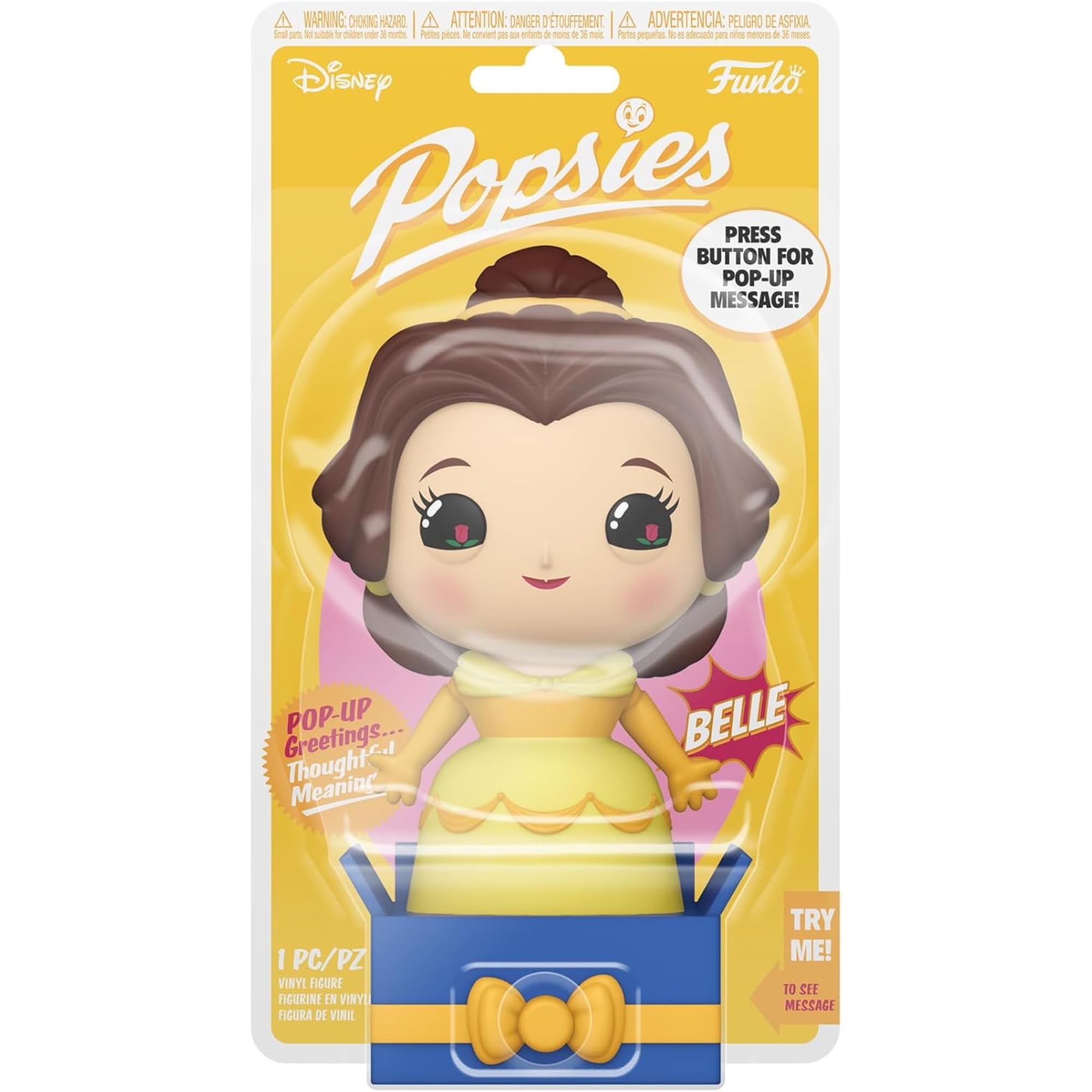 Disney Princess Beauty & The Beast Super Soft Gift Quality Plush - 14" 36cm Belle & Funko Popsies Figure - Twin Pack - Image 3