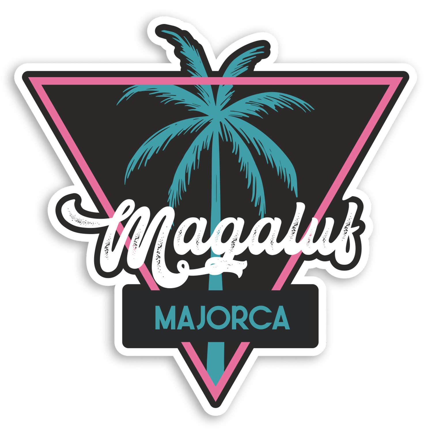 2 x 10cm Magaluf Majorca Vinyl Stickers - Party Travel Luggage Sticker #30794 (10cm Wide)