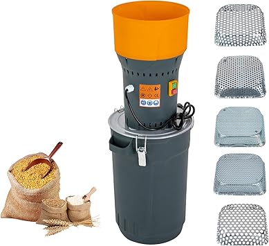 CNCEST Electric Grain Mill Grinder with Sieves,Grain Grinder Mill,Corn Grinder Electric,Wheat Grinder,Brew Mill,6.6 Gallons 25L/13.2 Gallons 50L 25L