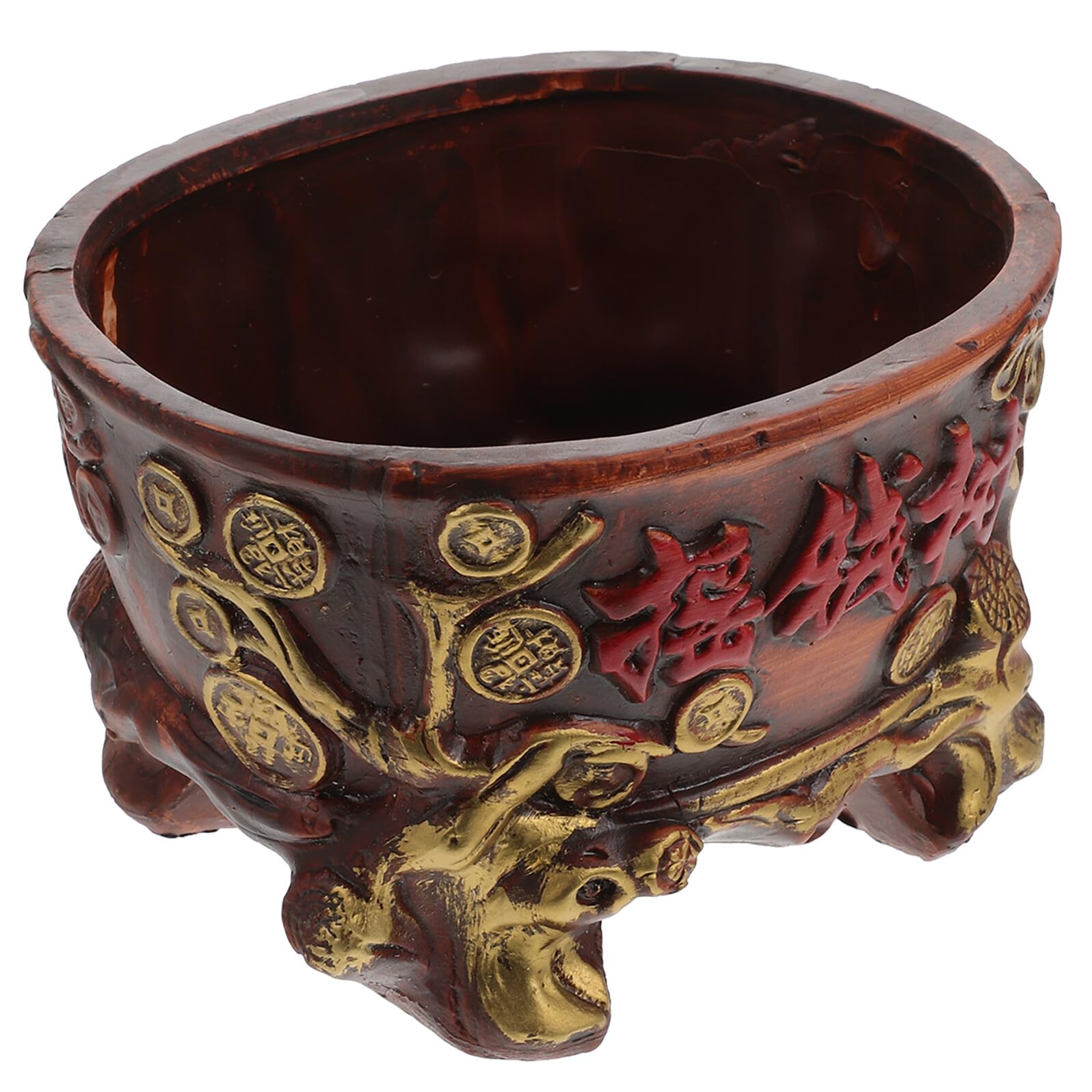 Pot de fleurs en céramique rétro design vintage rouge éclatant pour plantes