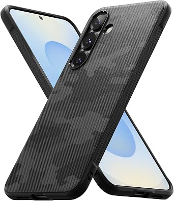 Ringke Onyx for Samsung Galaxy S25 Case [Feels Good in The Hand] Oil & Dirt Resistant, Enhanced Camera Lens Protection, Comfortable Grip, Non-Slip, Lightweight Cover - Camo Black