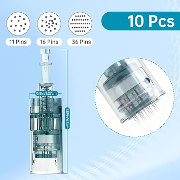 10PC dr Pen m8 cartridges(11pin,Dr Pen Replacement Part for Microneedling Pen M8 Model,Disposable Microneedling Replacement Cartridges for dr Pen m8