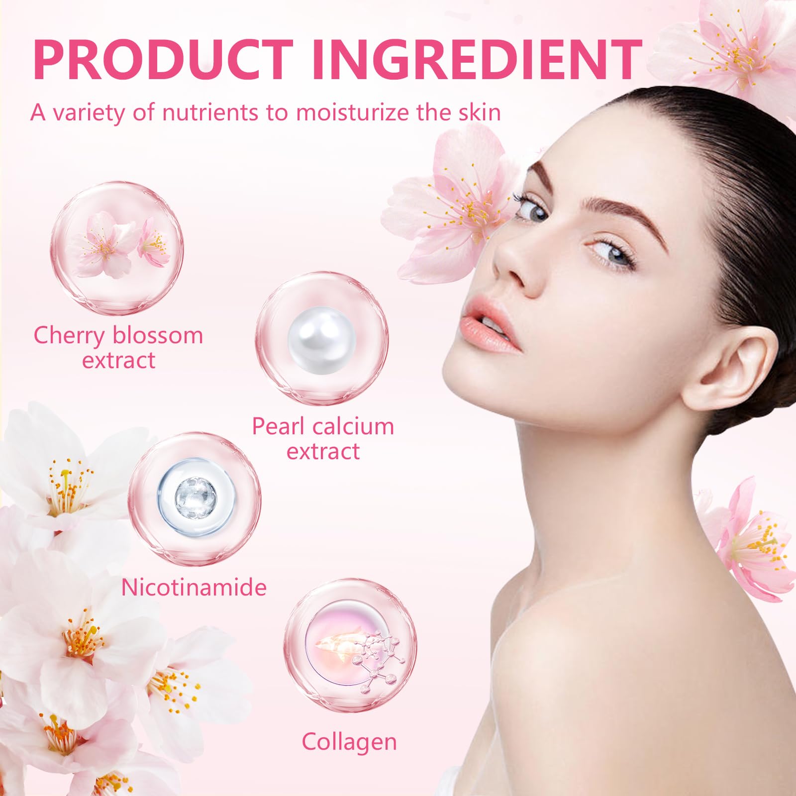Asheyya Sakura Skincare Set & Kits, Skin Care for Teenage Girls Skincare for Kids with Face Cream Face Serum, Lip Mask - Image 3