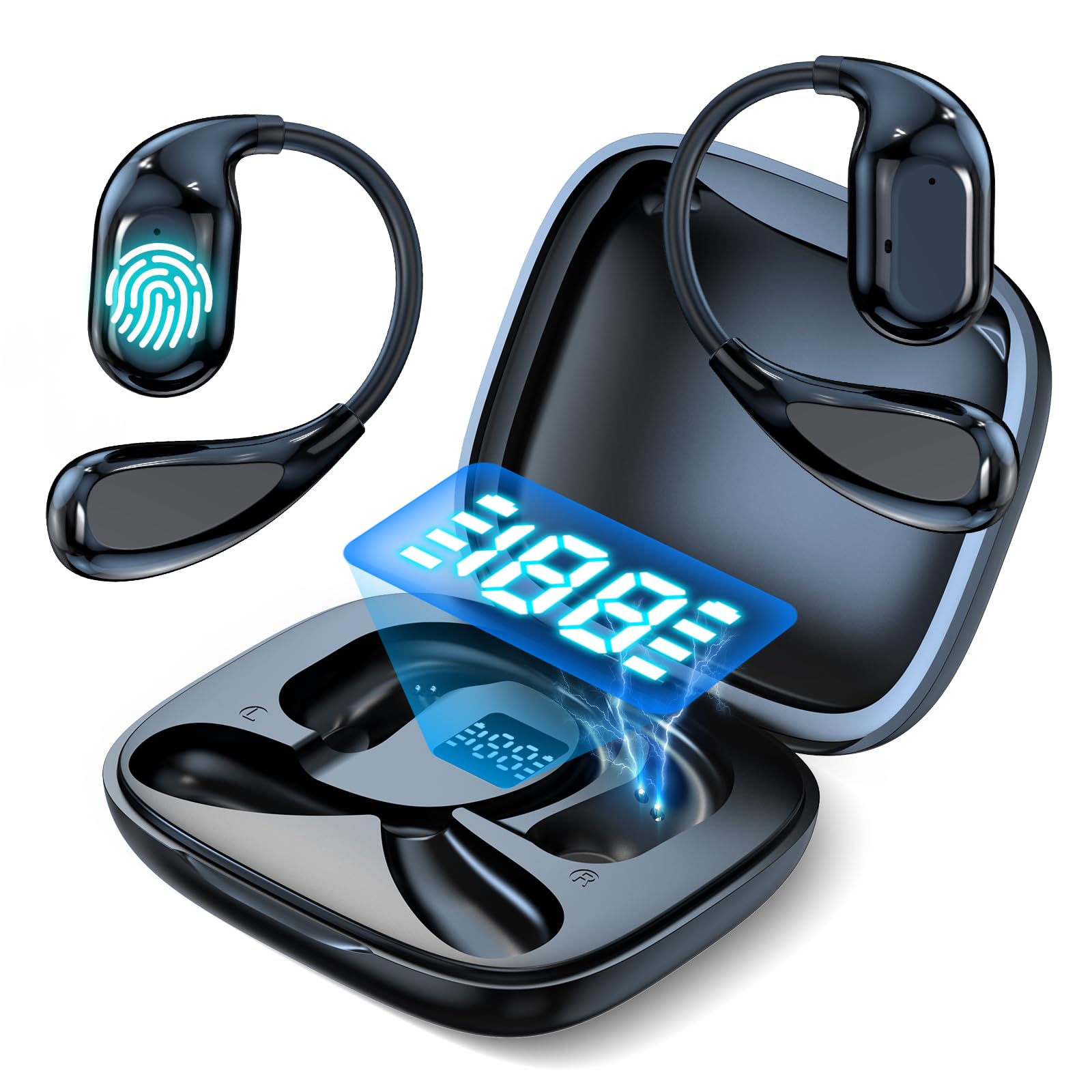 AI Auriculares de traducción en Tiempo Real, 6 Modos de traducción, admite 150 Idiomas y traducción sin conexión, Auriculares traductor Bluetooth 5.4, adecuados para reuniones y Viajes.