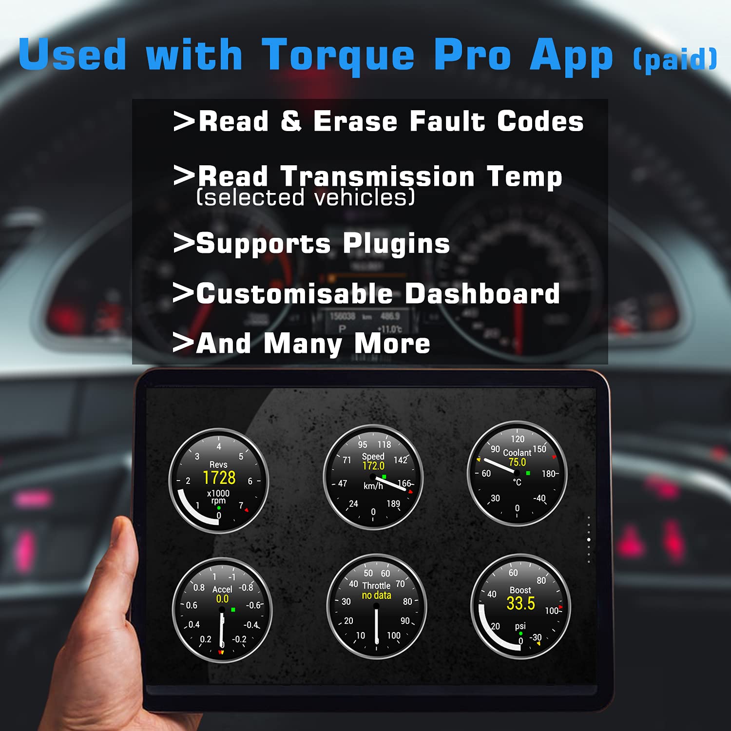 Veepeak Mini Bluetooth OBD2 Scanner for Android, Car OBD II Diagnostic