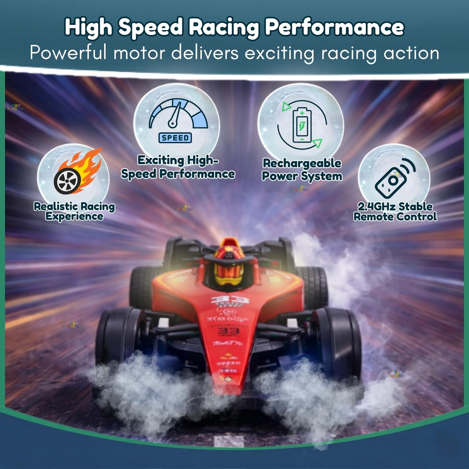Toy Imagine 1:14 RC F1 Racing Car for Kids, 2.4GHz, Rechargeable, Red — Amazon image 4