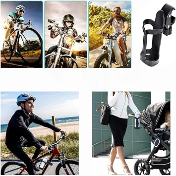 Bike Cup Holder,2 Pack 360°Rotating Stroller Cup Holder,ABS Adjustable Drink Coffee Bottle Organizer for Baby Bottles,Pushchairs,Bicycles Wheelchairs Fast Dismounting Anti-Slip Beverage Holder
