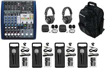 PRESONUS StudioLive AR8 8-Ch Live Sound/Studio Mixer+Backpack+Headphones+Mics