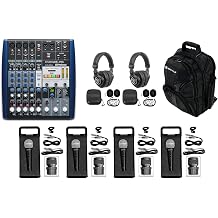 PRESONUS StudioLive AR8 8-Ch Live Sound/Studio Mixer+Backpack+Headphones+Mics