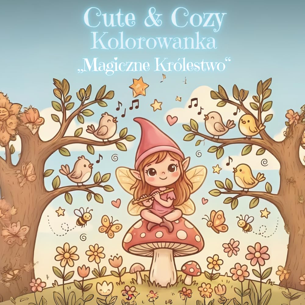 Cute & Cozy Kolorowanka – Magiczne Królestwo: z wróżkami, elfami, księżniczkami i jednorożcami