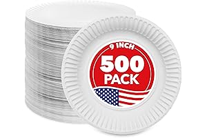 Stock Your Home 9-Inch Paper Plates Uncoated