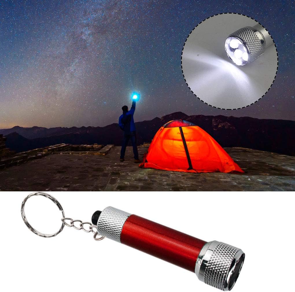 Bantoye 20 Packs Mini LED Flashlights, 2.7 Inch Pocket Flashlight Keychain 5 Bulbs LED for Kids, Camping, Party, 5 Colors - Image 4