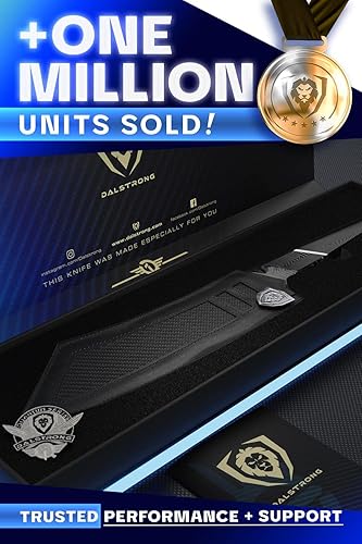 Miniatura 7 de Dalstrong Chef & Cleaver - Cuchillo híbrido de 8 pulgadas, 'The Crixus', serie Quantum 1, forjado americano BD1N-VX Hyper Steel, mango híbrido de