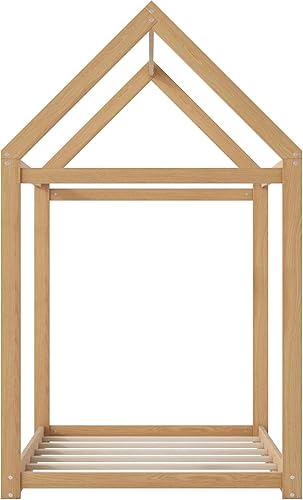 Miniatura 16 de Bellemave Cama individual para niños, cama de madera de pino, camas Montessori para niños, color blanco con estante Blanco,Madera de pino gris,gris