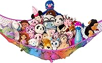 Vista 15 de Lilly's Love Hamaca para animales de peluche, organizador colgante de esquina, almacenamiento de juguetes, red de almacenamiento de animales de Coral