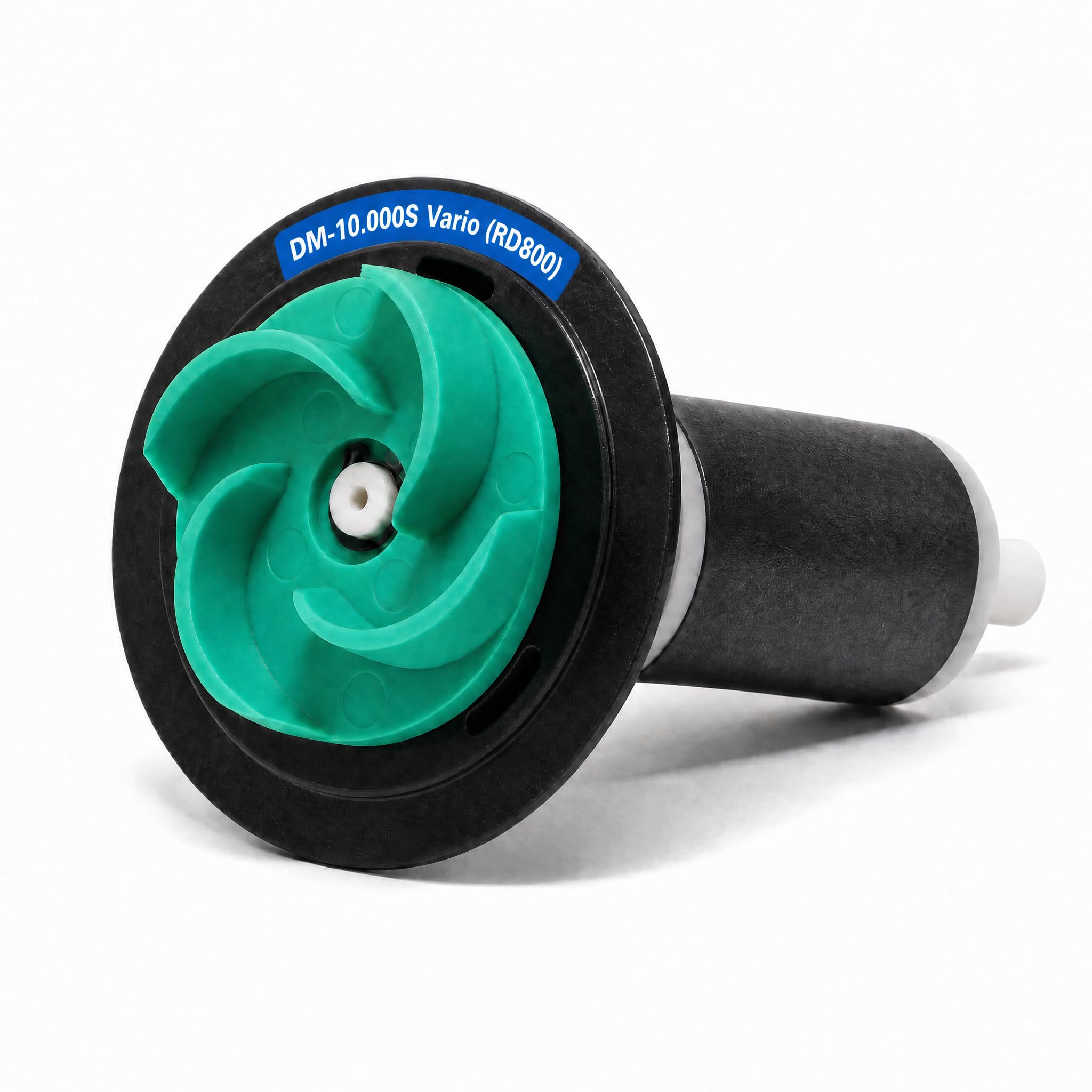 Impeller/Laufrad mit Rotor, kompatibel mit Aquaforte DM-10.000S Vario (RD800), Ersatzteil für Teichpumpe, Teilenummer RD800B, Kunststoff, Schwarz/Grün/Weiß