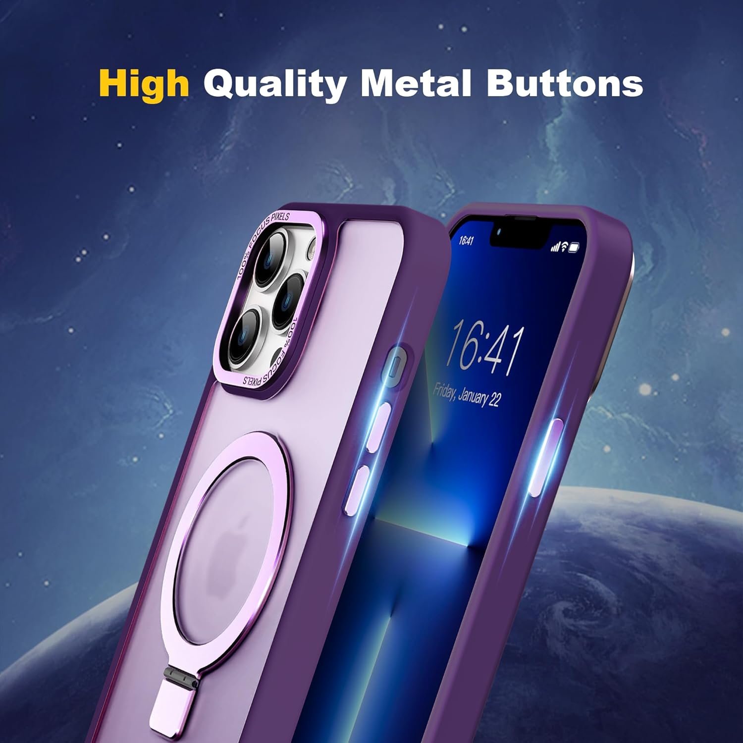 Casetify Iphone 17 Pro Max Luhuanx Fundas Para IPhone 16 Pro Max, Con Teléfono Resistente De Grado Militar Y Soporte [compatible Con Mag Safe] [Protección Militar Contra Caídas] A Prueba De Golpes