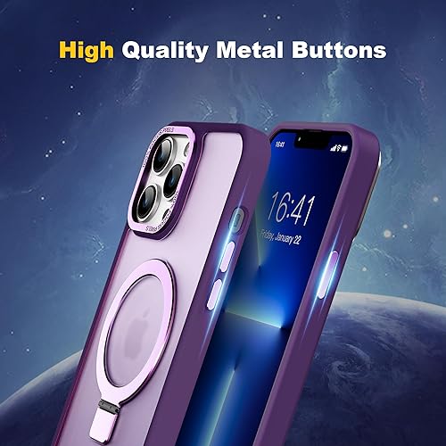 Miniatura 7 de IKARY Funda para iPhone 12 Pro Max con soporte magnético oculto, compatible con Magsafe y protección contra caídas de grado militar, a prueba de