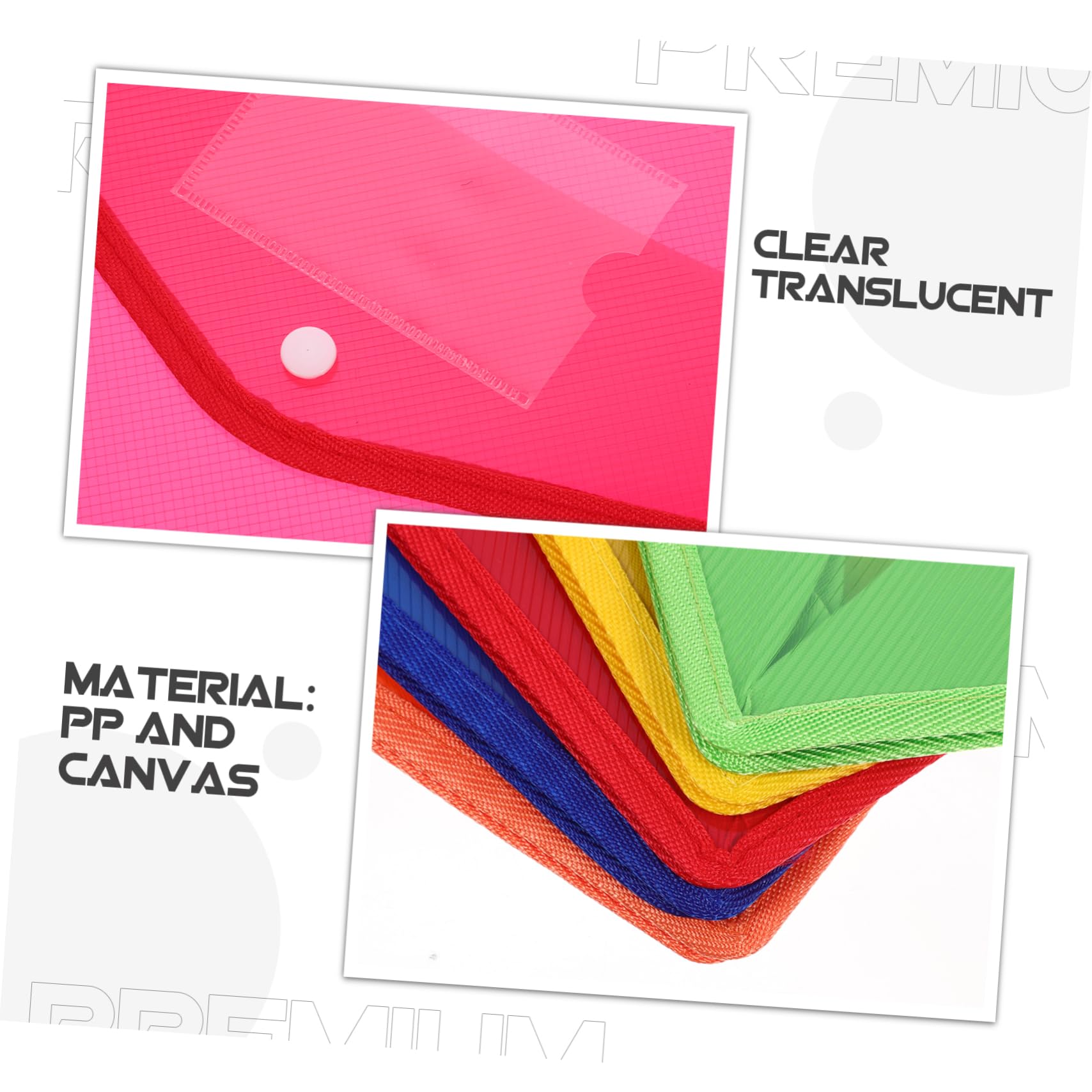 5stücke Dokumentenmappe Transparent Aus Polypropylen Mit Druckknopf Durchsichtige Plastikmappen Als Aufbewahrungstaschen Für Dokumente Und Notizen