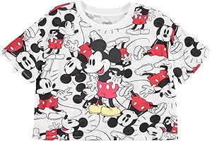 Disney Women's Minnie Mouse Allover Print Crop Top