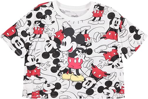 Disney Camisa de Mickey Mouse para mujer, ropa de Mickey Mouse, con estampado de Mickey Mouse