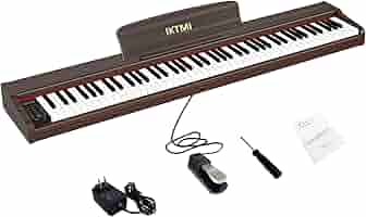 ✨大特価‼️✨電子ピアノ 88鍵盤 ペダル付き 木製 MIDI対応 ポータブル Amazon | IKTMI 電子ピアノ 88鍵盤 ペダル付き 木製 電子 ピアノ