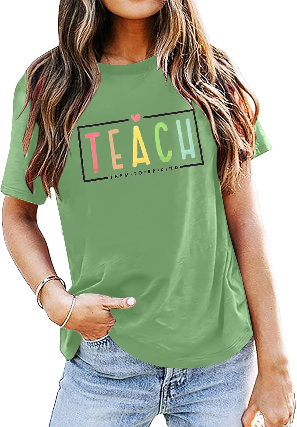 Teacher Shirt Women Teach Them to Be Kind T Shirt Teach Kindness Shirt Last Day of School Short Sleeve Tee Tops - Image 5